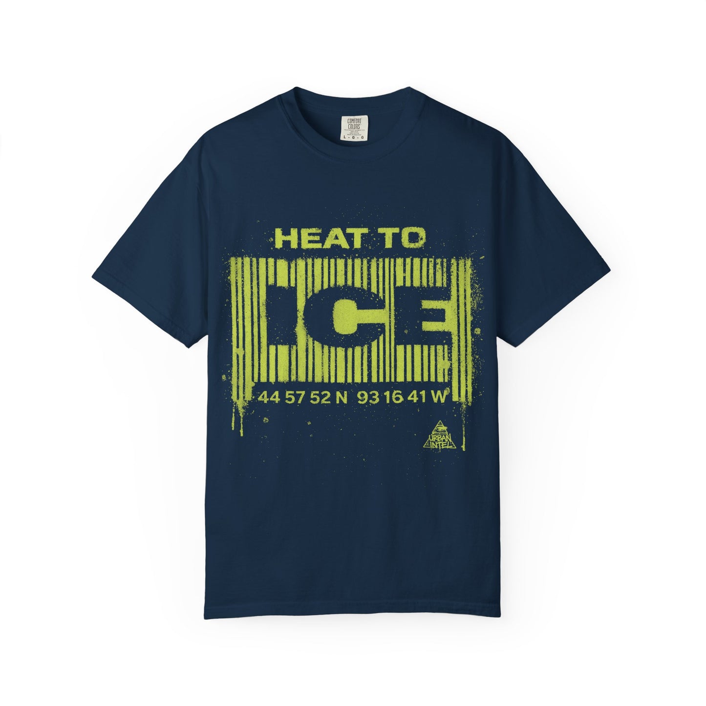 Heat to Ice Graphic Tee - Yellow on Navy