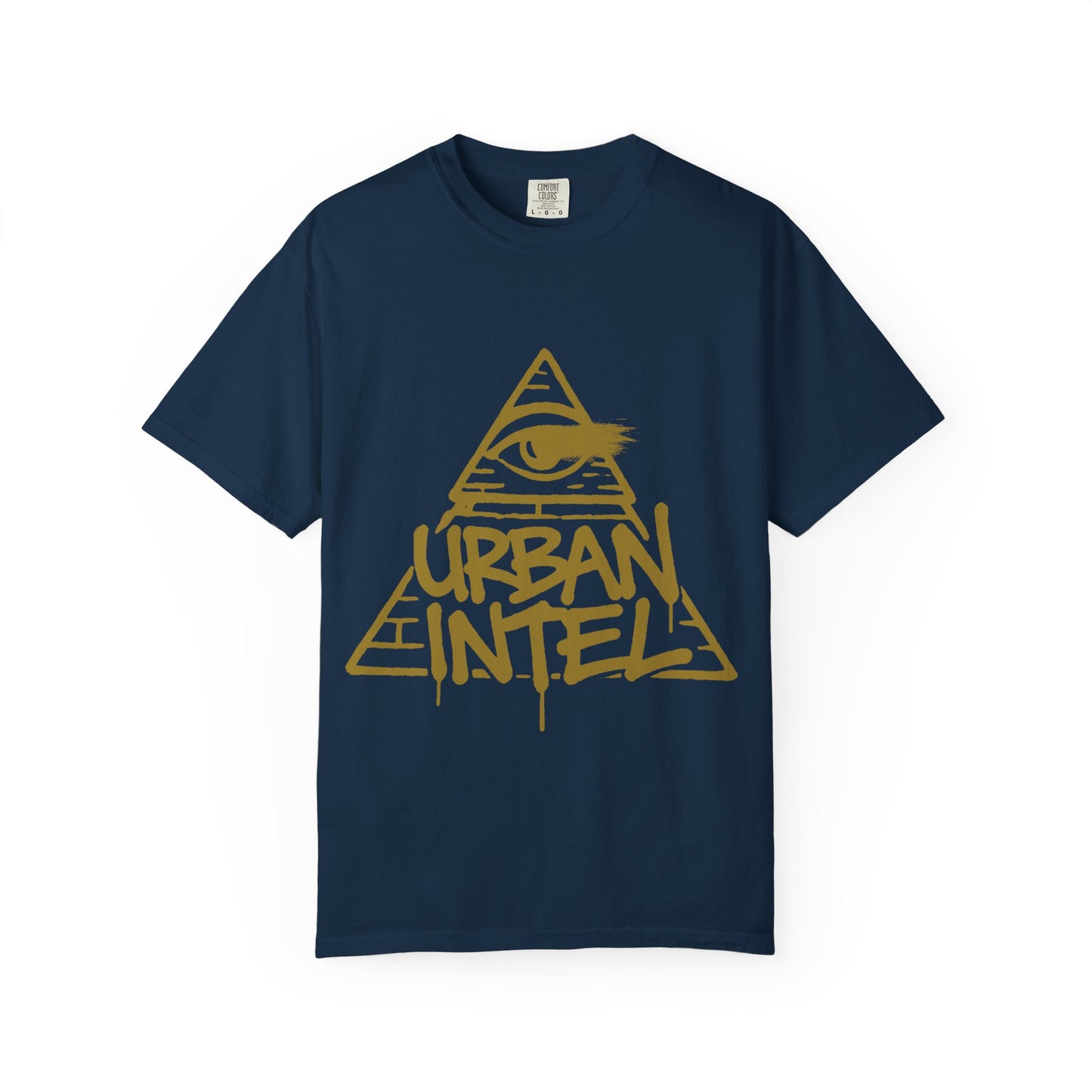 Urban Intel Logo Tee – Gold on True Navy