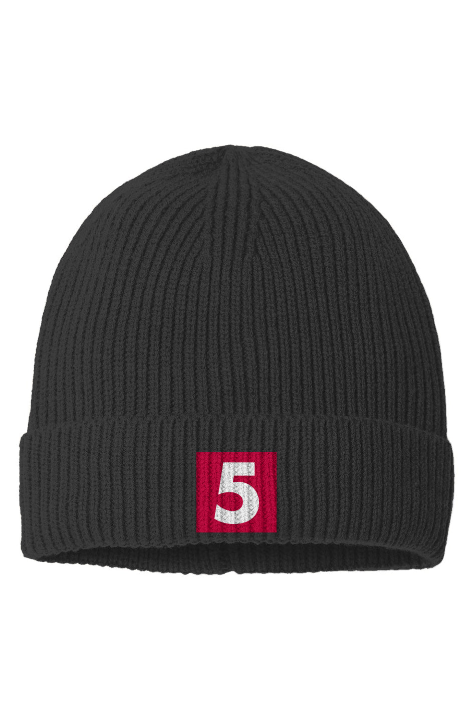 Sustainable Fine Rib Knit Beanie 5 black