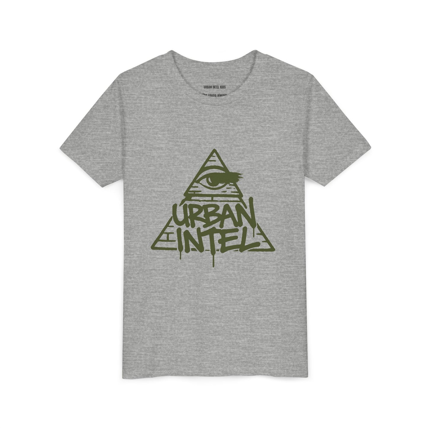 Urban Intel Logo Youth Tee - Militant Green and Grey