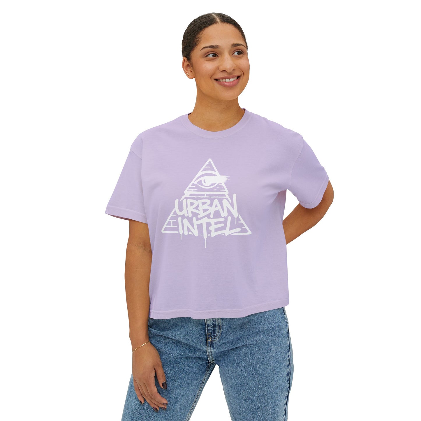 Urban Intel Logo Tee HER Collection– Orchid and White