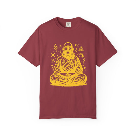 Mad Max Monk Tee - Sun Gold Ink on Chili
