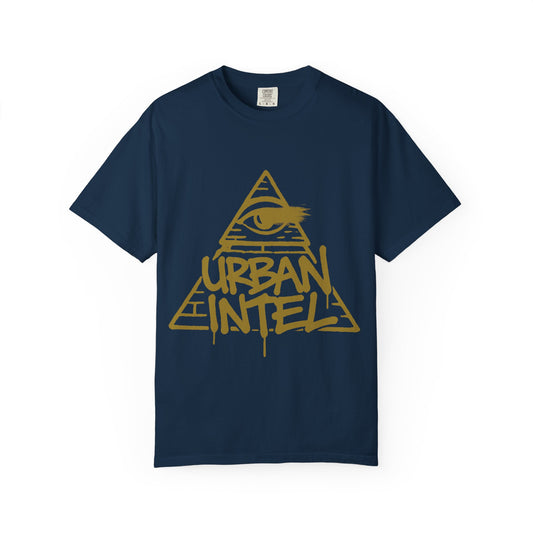 Urban Intel Logo Tee – Gold on True Navy