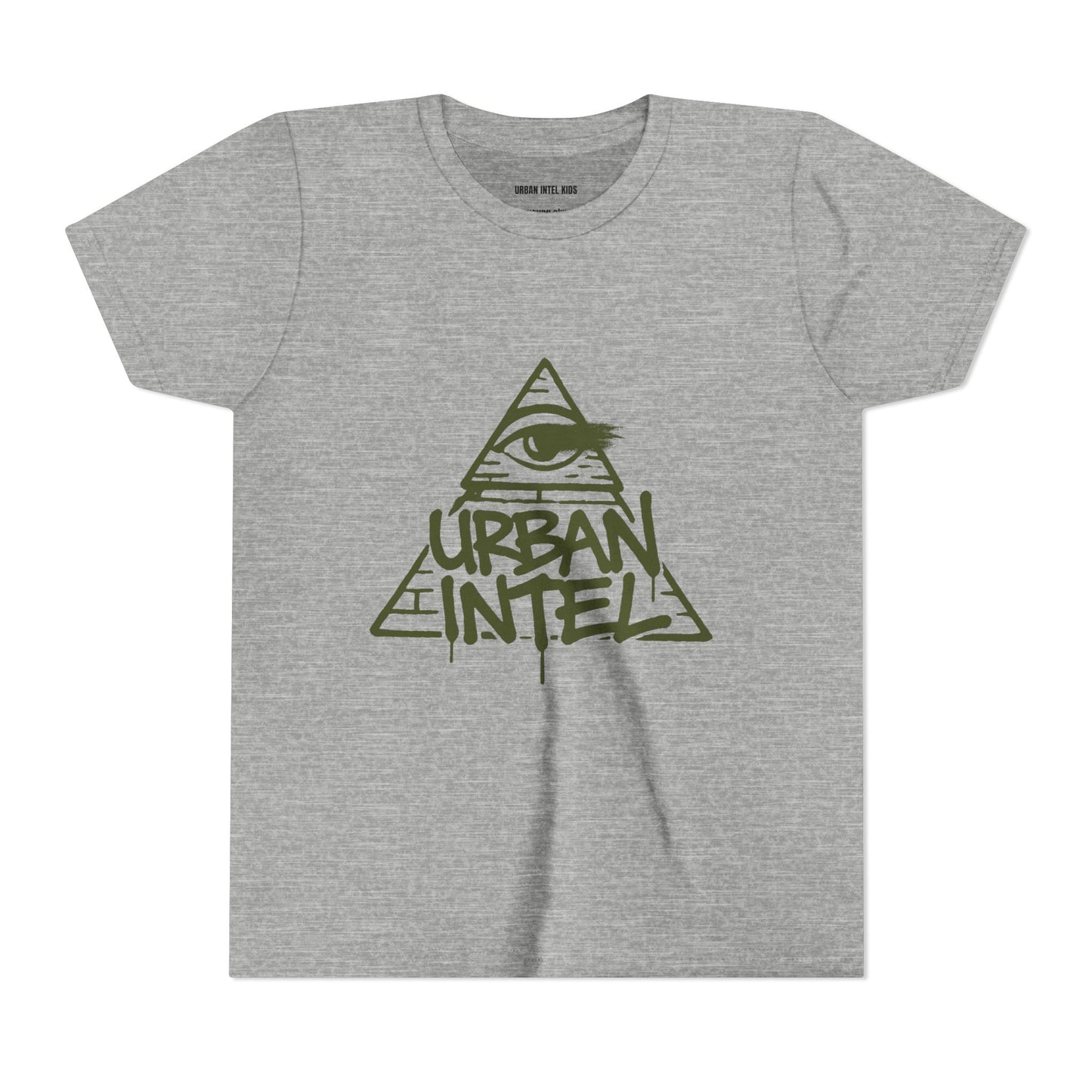 Urban Intel Logo Youth Tee - Militant Green and Grey