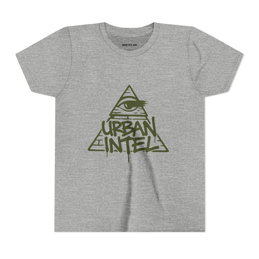 Urban Intel Logo Youth Tee - Militant Green and Grey