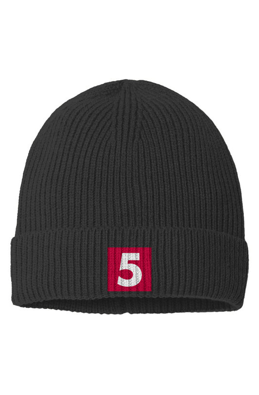 Sustainable Fine Rib Knit Beanie 5 black